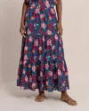Southern Tide Taytum Aster Bouquet Maxi Skirt Teal Haze In Multi