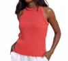 Southern Tide Tessa Sweater Tank In Sunset Coral In Red