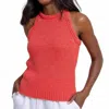 Southern Tide Tessa Sweater Tank In Sunset Coral In Red