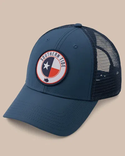 Southern Tide Texas Patch Performance Trucker Hat In Seven Seas Blue