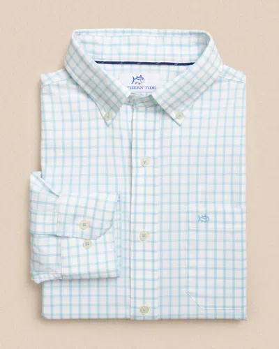 Southern Tide Tradewind Tattersall Coastal Breeze® Sport Shirt In Blue