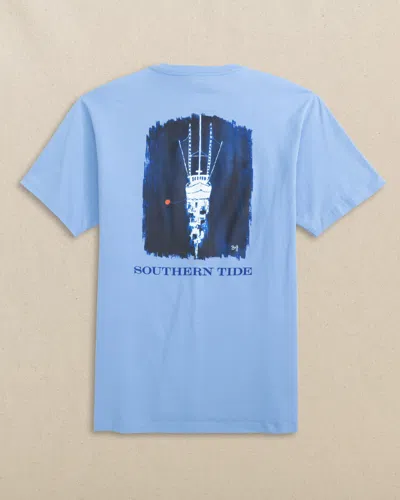 Southern Tide Trawler Boat Short Sleeve T-shirt In Ocean Channel