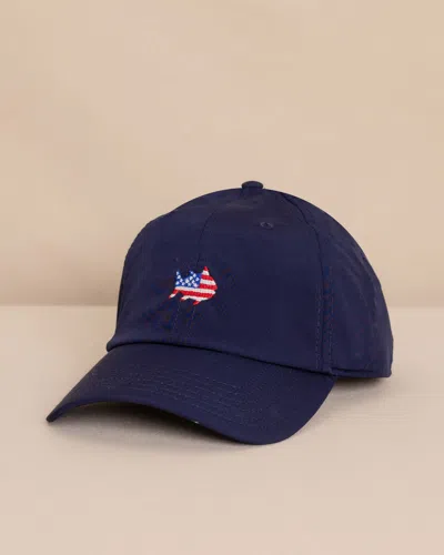 Southern Tide Usa Flag Skipjack Performance Hat In Yacht Blue