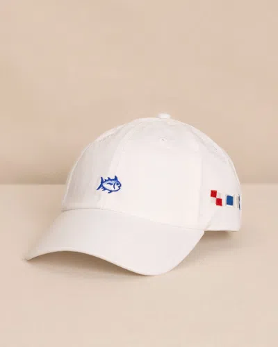 Southern Tide Usa Nautical Flags Skipjack Hat In White