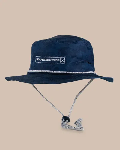 Southern Tide Waterway Camo Print Performance Sun Hat In True Navy
