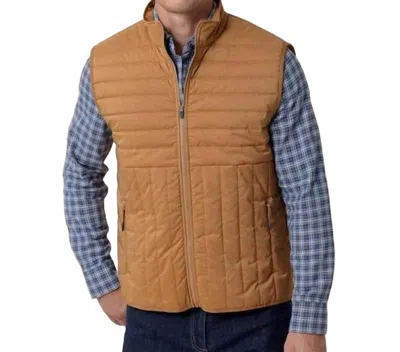 Southern Tide Whitemarsh Packable Quilted Vest In Hazelnut Khaki In Multi