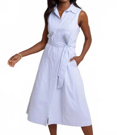 Southern Tide Whitley Seersucker Midi Dress In Ocean Channel In Blue
