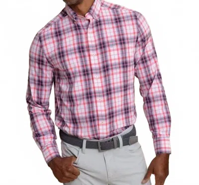 Southern Tide Willowbrook Plaid Intercoastal Sport Shirt In Red Snapper In Multi