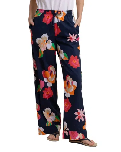 Southern Tide Women's Alain Garden Splendor Pants In Blue Floral In Black