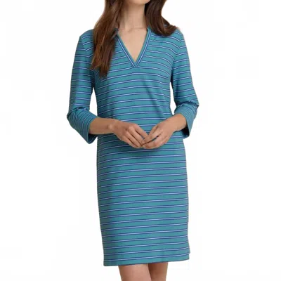 Southern Tide Women's Alicia Stripe Dress In 3017 Spruce Shade In Blue