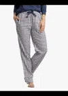 Southern Tide Women's Silverleaf Plaid Lounge Pant In Marshmallow In White
