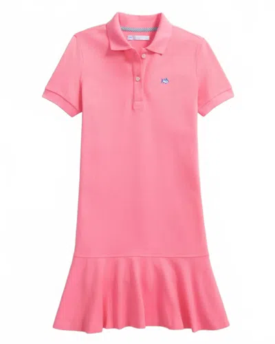 Southern Tide Women's Skipjack Dropwaist Polo Dress In Sea Pink