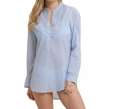 Southern Tide Wrenley Airy Cotton Tunic In Clearwater Blue