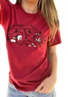 Southern Trend Clothing Slobbering Hog T-shirt In Razorback Red In Multi