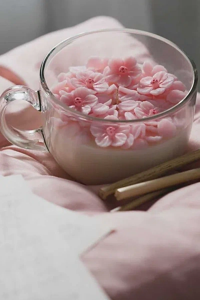 Southlake Gifts Cherry Blossom Sakura Candle Cup In Pink At Urban Outfitters