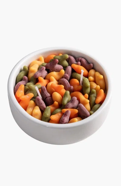 Southlake Gifts Fish Crackers Snack Scented Bowl Candle In Multi-color