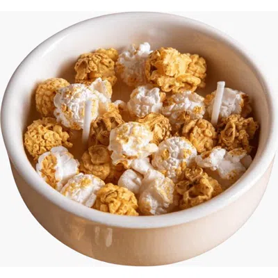 Southlake Gifts Popcorn Aromatherapy Scented Candle In Buttery Yellow Popcorn