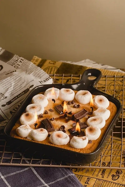 Southlake Gifts Skillet S'more Chocolate And Marshmallow Candle In Brown/white/black At Urban Outfitters In Multi