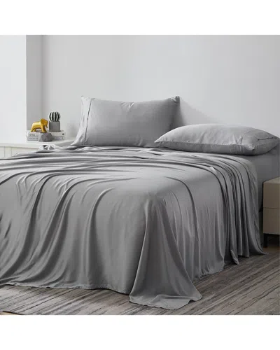 Southshore Fine Linens 500 Thread Count Tencel Extra Deep Pocket Sheet Set In Gray