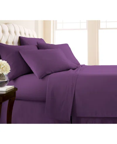 Southshore Fine Linens Adjustable Mattress 7-pc. Sheet Set, Split King In Purple