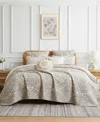 Southshore Fine Linens Ashanti 6 Piece Quilt Set, Twin/twin Xl In Bone