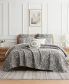 Southshore Fine Linens Ashanti 6 Piece Quilt Set, Twin/twin Xl In Gray