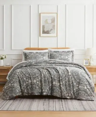 Southshore Fine Linens Ashanti Microfiber Duvet Cover Sham Set In Gray