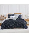 Southshore Fine Linens Botanical Leaves Quilt Bedding Set In Blue