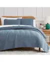 Southshore Fine Linens Chevron 3pc Quilt And Sham Set In Blue