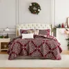 Southshore Fine Linens Christmas Carol Oversize Reversible Holiday Quilt Set In Christmas Carol