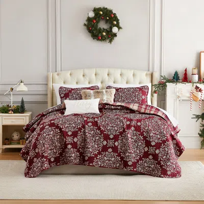 Southshore Fine Linens Christmas Carol Oversize Reversible Holiday Quilt Set