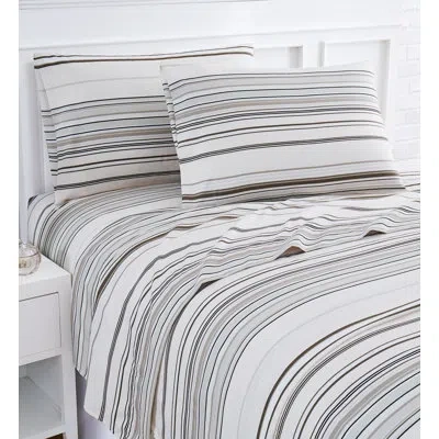 Southshore Fine Linens Coastal Stripes Collection Striped Microfiber Sheet Set In Multi