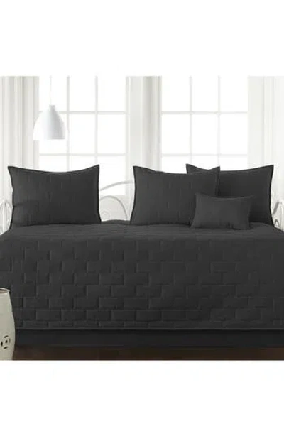 Southshore Fine Linens Daybed Brickyard Quilt Set In Black