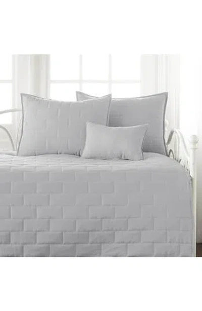 Southshore Fine Linens Daybed Brickyard Quilt Set In Light Grey