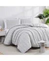 Southshore Fine Linens Dhara Textured Duvet Cover Set In Light Grey