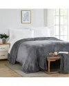 Southshore Fine Linens Premium Fleece Blanket In Grey