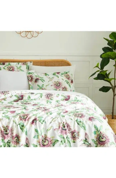 Southshore Fine Linens Duvet Cover & Pillow Sham Set In White/green