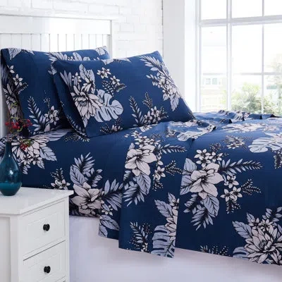 Southshore Fine Linens Flora 300 Thread Count Floral 100% Cotton Sheet Set By  In Blue