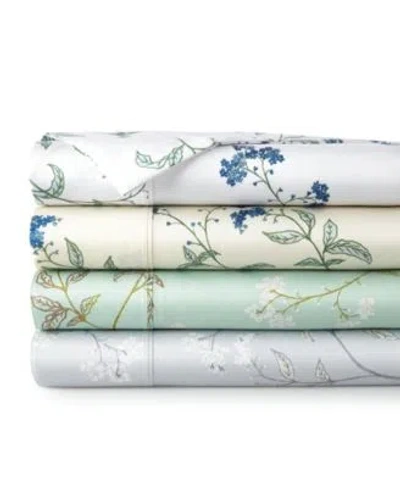 Southshore Fine Linens Forget Me Not 22 Extra Deep Pocket Cotton Sheet Sets In Green