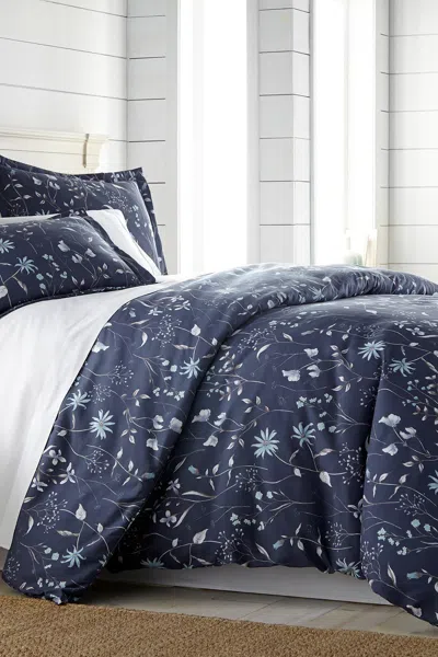 Southshore Fine Linens Full/queen Luxury Premium Floral Collection Comforter Set In Blue
