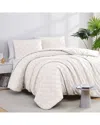 Southshore Fine Linens Gemma Textured Duvet Cover Set In Bone