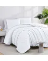 Southshore Fine Linens Gemma Textured Duvet Cover Set In White
