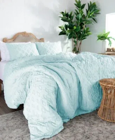 Southshore Fine Linens Gemma Textured Duvet Cover Sets In Slate