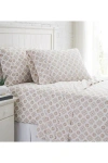 Southshore Fine Linens Geometric Dreams 300 Thread Count Long Staple Sateen Cotton Sheet Set In Aztec Dreams Taupe