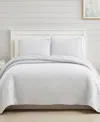 Southshore Fine Linens Grid 3-pc. Quilt Set, King In White