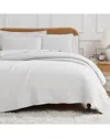 Southshore Fine Linens Grid 3pc Quilt And Sham Set In White