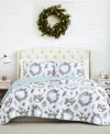 Southshore Fine Linens Happy Holidays Oversized Reversible 3 Piece Quilt Set, Twin Or Twin Xlong In Multi
