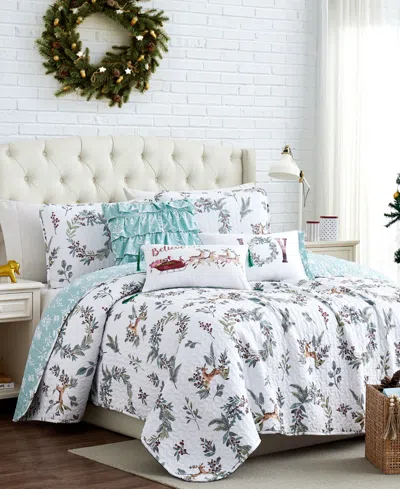 Southshore Fine Linens Happy Holidays Oversized Reversible 6-pc. Quilt Set, Full/queen In Multi