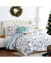 Southshore Fine Linens Happy Holidays Oversized Reversible Comforter Set In Red