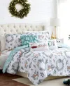 Southshore Fine Linens Happy Holidays Reversible 6 Piece Comforter Set, Full/queen In Multi
